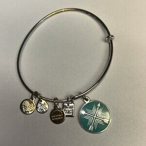 Alex and Ani Silver-Tone Bangle Bracelet Arrow of Friendship